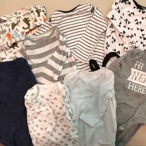 Newborn boy long sleeve onsies